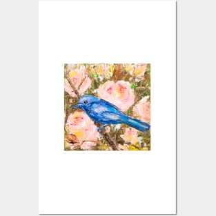 Indigo Bunting. American Songbird Posters and Art